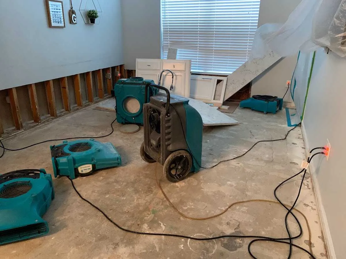 Dehumidifier in flood-cut room for Water Extraction & Removal in New Baltimore